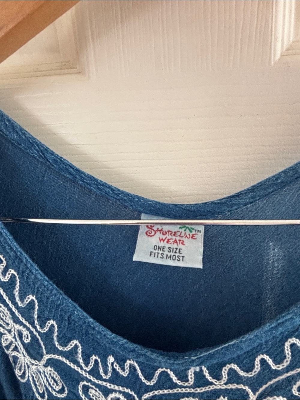 Shoreline Blue Embroidered Scoop-Neck Dress - Picture 2 of 4